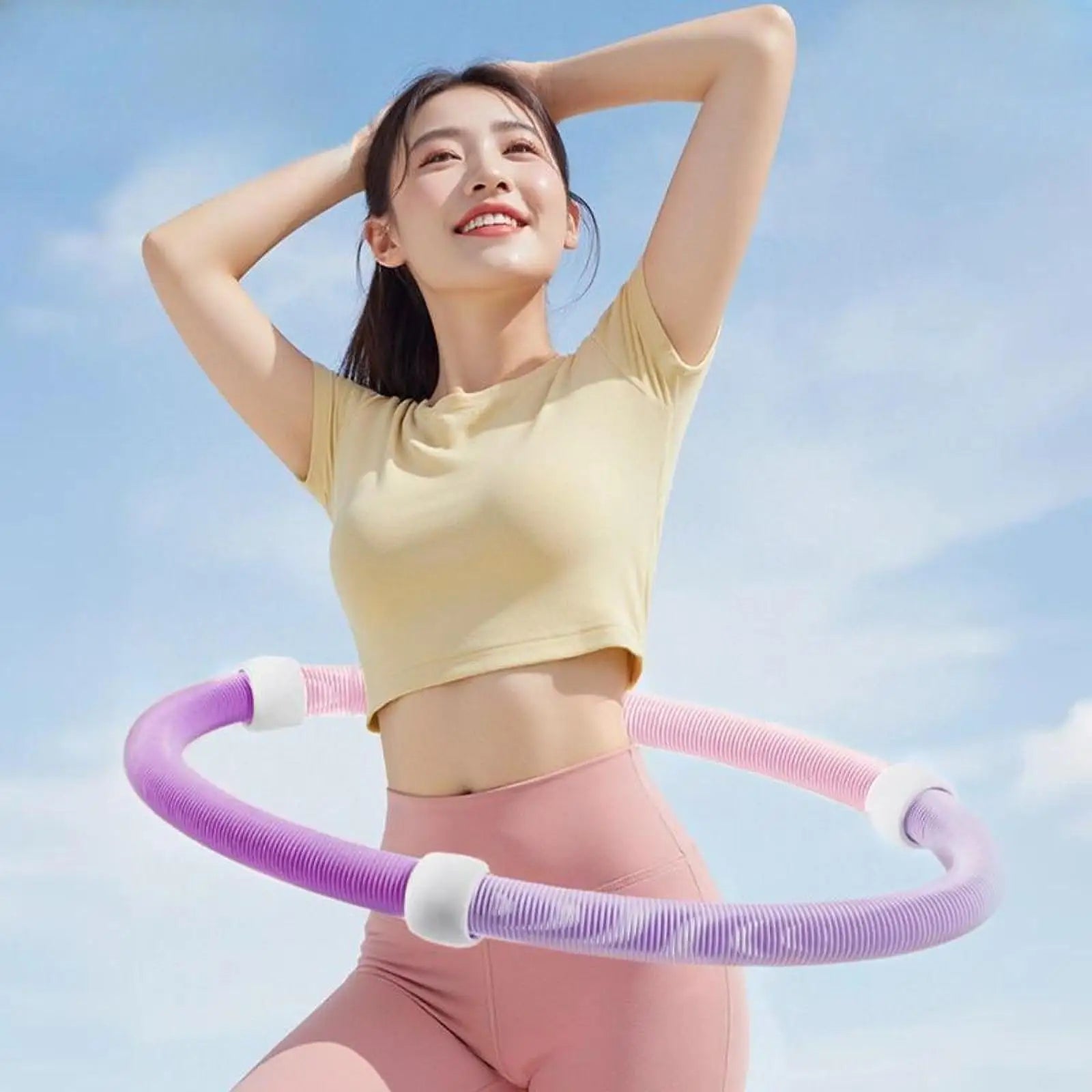 Weighted Fitness Hoop Sports Entertainment Fitness Circle Beginners Abs Abdomen Equipment Accessories for Home Men Women