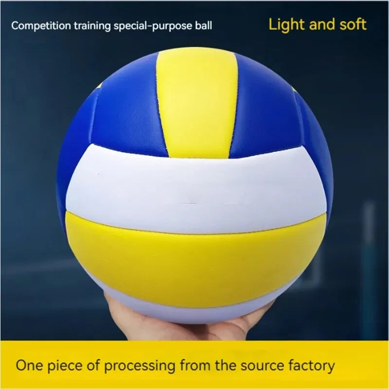 Indoor And Outdoor Standard Volleyball School Youth Soft Leather Training Competition No.5 Ball Logo Customization
