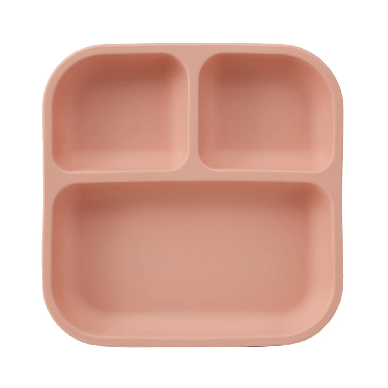 Color Kids 1PC Silicone Divided Plate for Babies BPA Free Feeding Bowl With Sucker Dishes Children's Tableware Christmas Gift