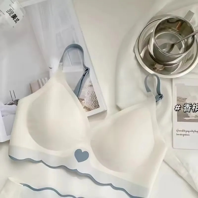 BH No Trace Top Women's Underwear No Steel Ring Pure Desire Comfortable Upper Support Sling Adjustable Beauty Back Bra for women