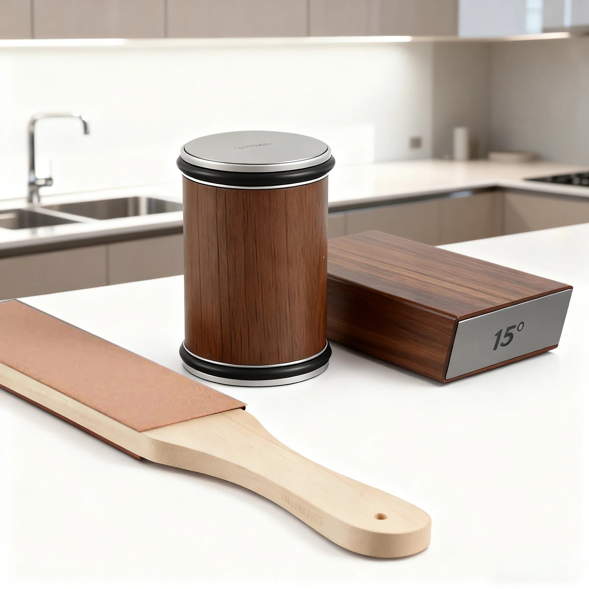 Rolling Knife Sharpener Magnetic Knife Holder Diamond Sharpening Stone with15and20 Degrees Angle Roller Kitchen Accessory set