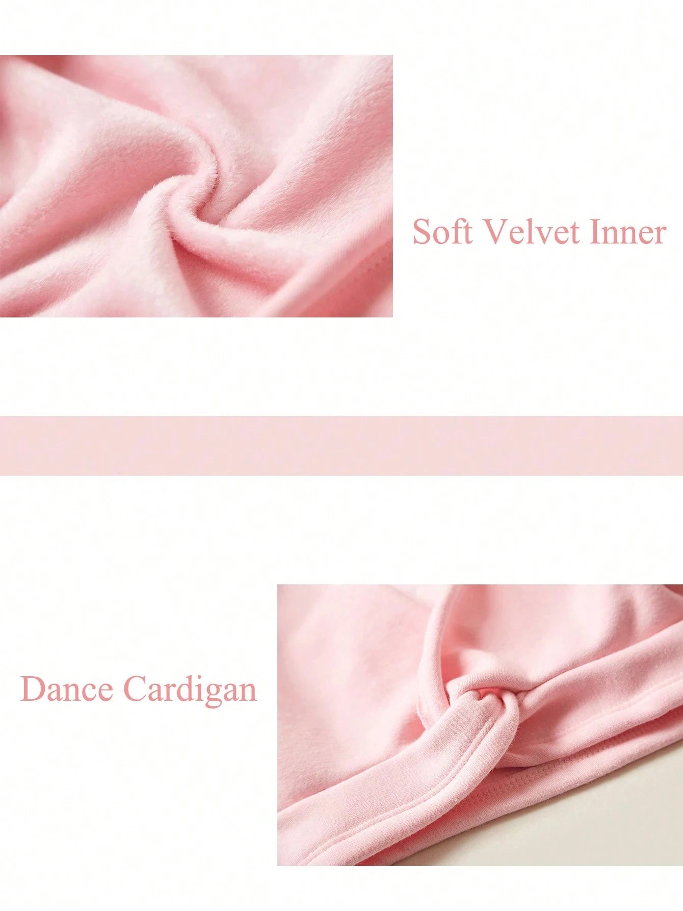 Girls Ballet Wrap Tops Kid Long Sleeve Dance Sweater Velvet Inner Classic V-neck Pullover for Gymnastic Dance Wrap Cardigan Tops