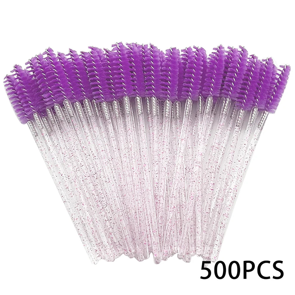 500/1000PCS Eyelashes Brushes Set Wholesaler Disposable Lash Mascara Brush Lashes Extension Eyebrow Wands Applicator Makeup Tool