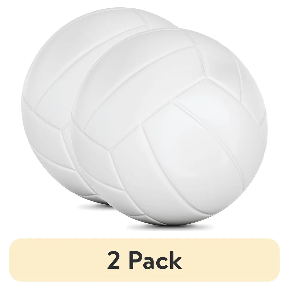 Composite Volleyball 2 Pack Full Size Youth Indoor Outdoor Durable Easy Inflate Smooth Control Practice