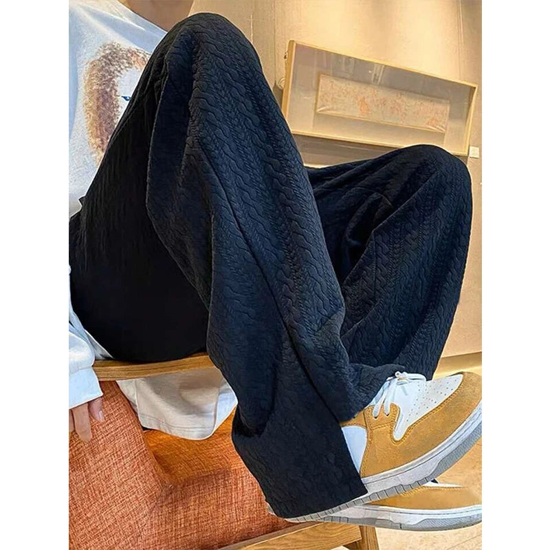 Men's Baggy Pants Sportswear Autumn Winter Male Trousers Gyms Hip Hop Tracksuit Black Pant Casual Fashion Joggers Sweatpants Men