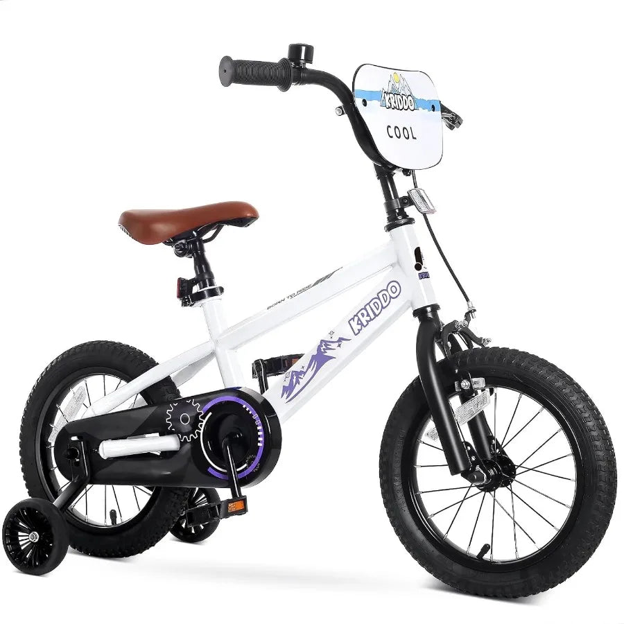 14-16 Inch Bike for Ages 38 Boys and Girls Bicycle with Removable Training Wheels Bicycle for with Hand Brake Coaster Brake Adj