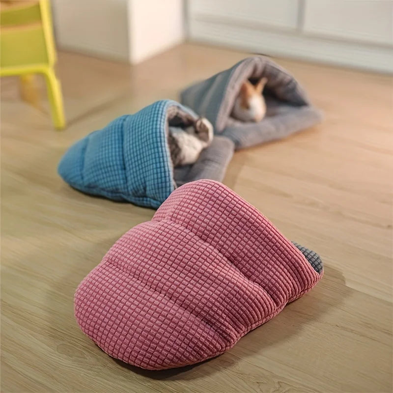 Hamsters Snuggle Sack Small Pet House Bed Nest Plushy Cozy Small Animal Sleeping Bag for Small Animal Rabbits Pet Guinea Pigs