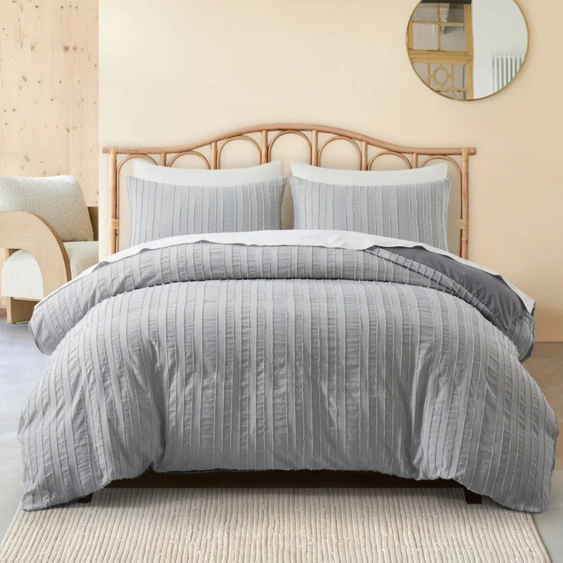 2/3pcs Duvet Cover Set,Tufted Geometric Comforter Cover +Pillowcas Boho Bed Set Soft Lightweight Bedding Set for All Seasons