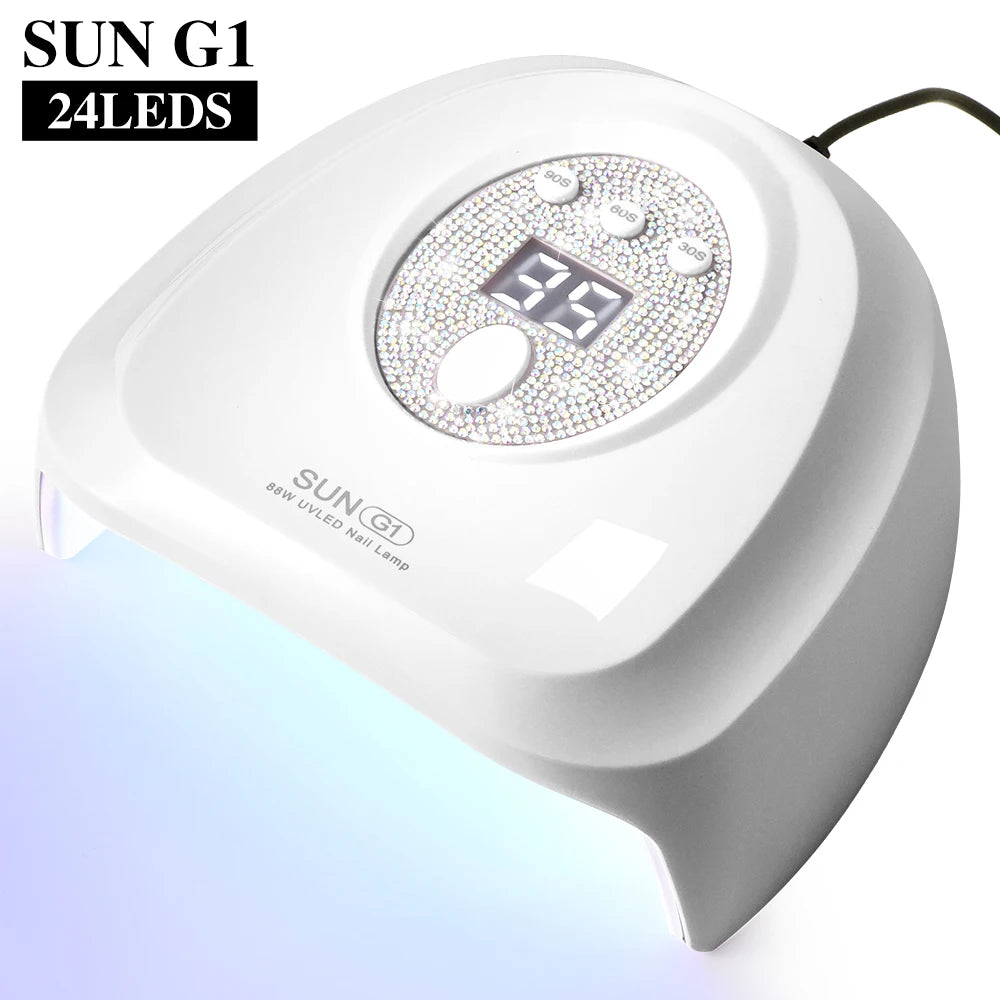 Nail UV/LED Dryer Lamp with 24 LEDS Quick Drying Nails Light Have 3 Timer Modes LCD Display for Manicure Salon Acrylic Gel Tools