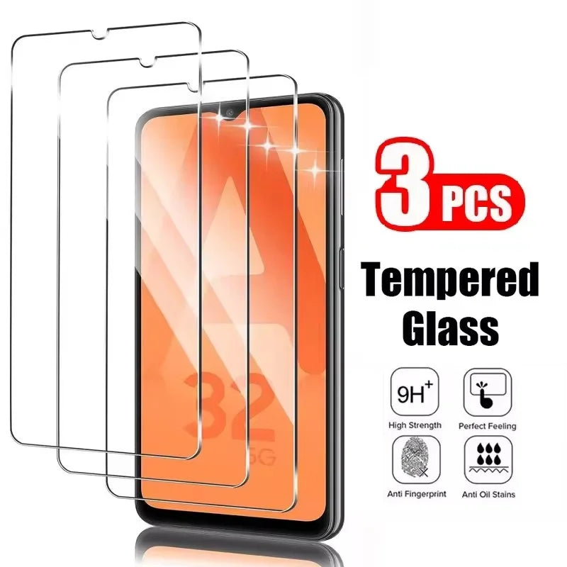 3Pcs Tempered Glass For Samsung Galaxy A10 A10S A52S A32 A12 A51 A41 A31 A21 A11 A01 A70S A70 Screen Protector