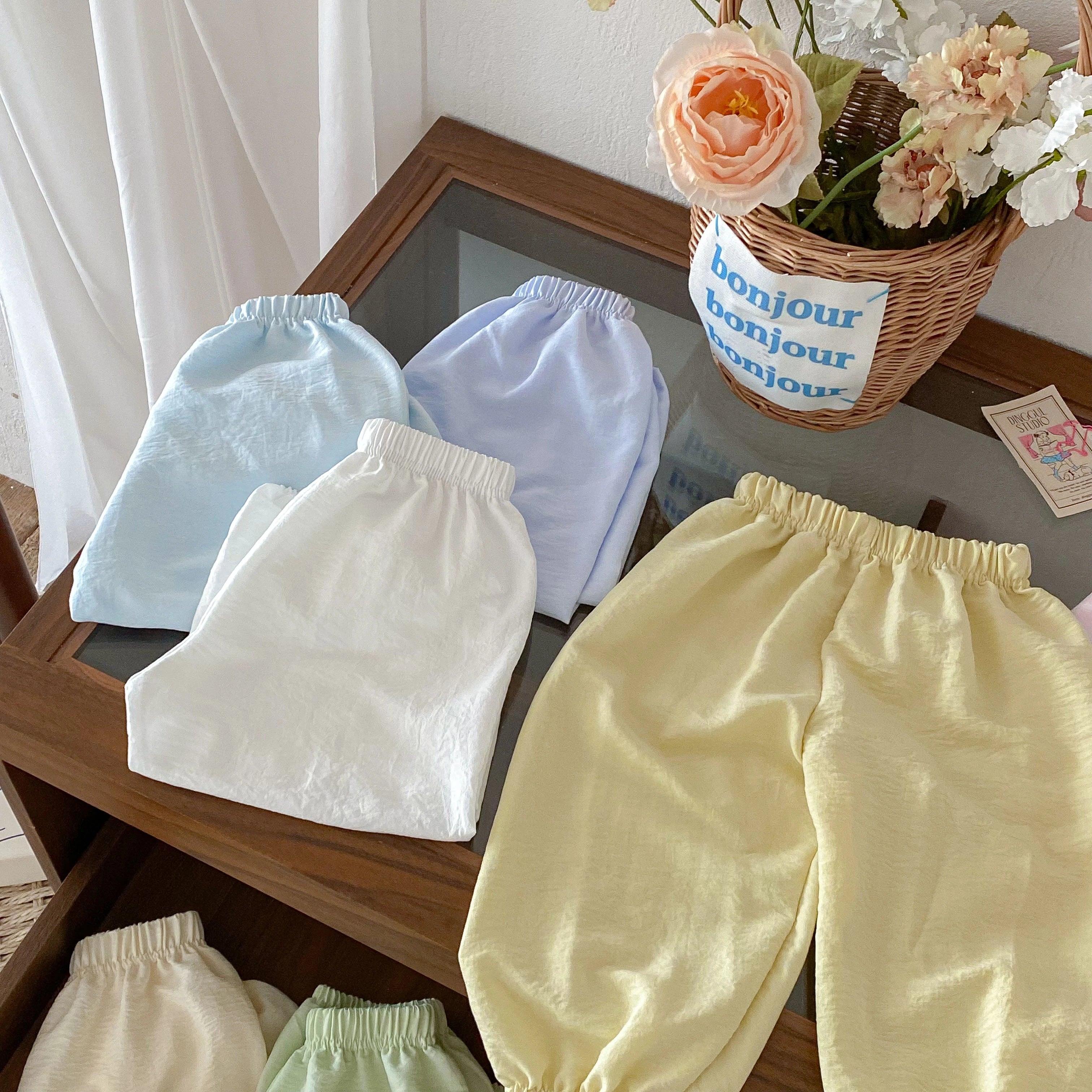 Outdoor Toddler Girls Summer Fashion Thin Loose Full Length Pants New Designer Printing Trousers Baby Unisex Cute Harem Pants