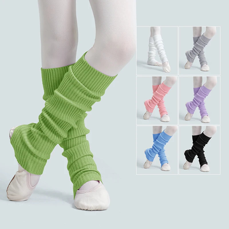 Autumn Girls Ballet Leg Warmers Knitted Stirrup Leg Warmers Winter Extra Soft Long Legwarmers for Dance Yoga Knitted Stockings
