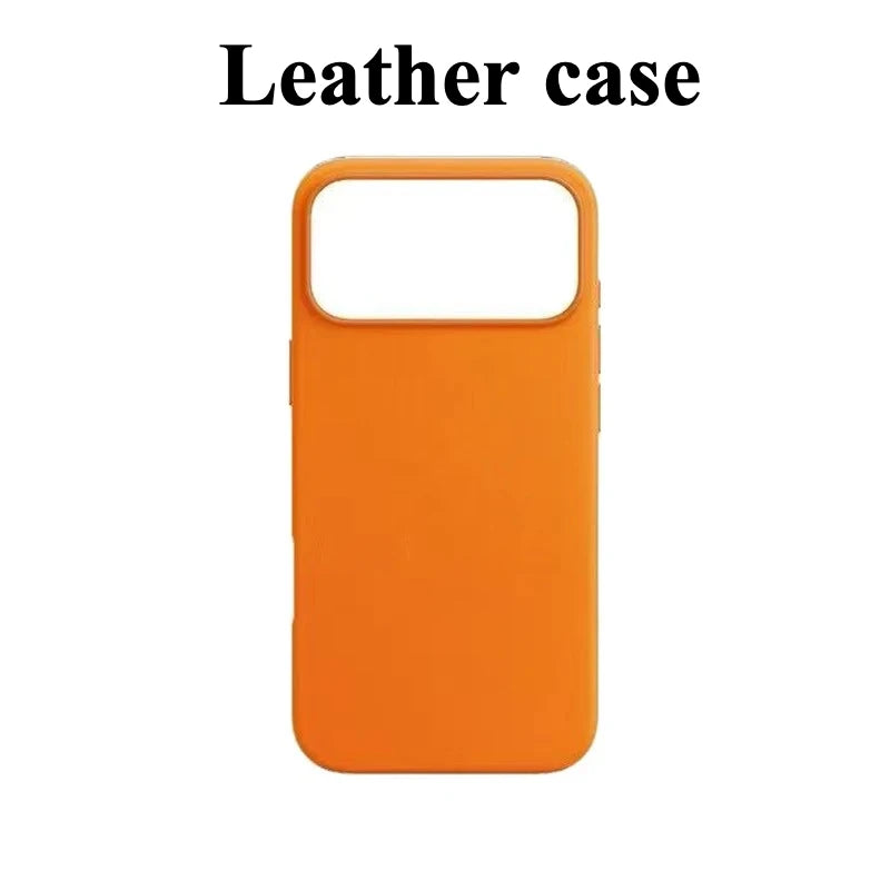 For Apple Magsafe Leather Case for IPhone 17 Pro Max 17 Air Case Wireless Charging Magnetic Cover 16 Pro Max with Box