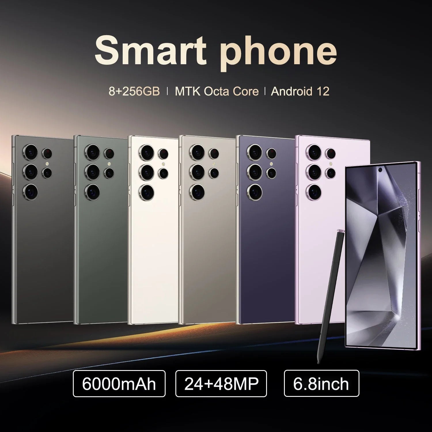 S25 Pro,Smartphone  Android,6.8 inch,8+256GB ROM,Dual SIM,Mobile phone,Google Play Store,24+48MP,6000mAh,celulares